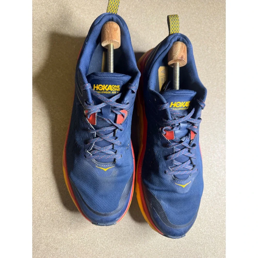 Hoka One One Challenger ATR 6 Mens 12.5 Blue Orange Trail Running Shoes‎ 1106510